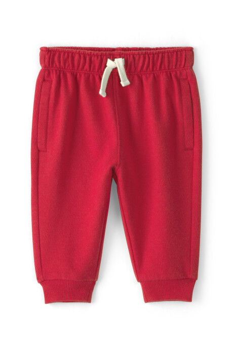 Pantalón deportivo de algodón, rojo Sin color