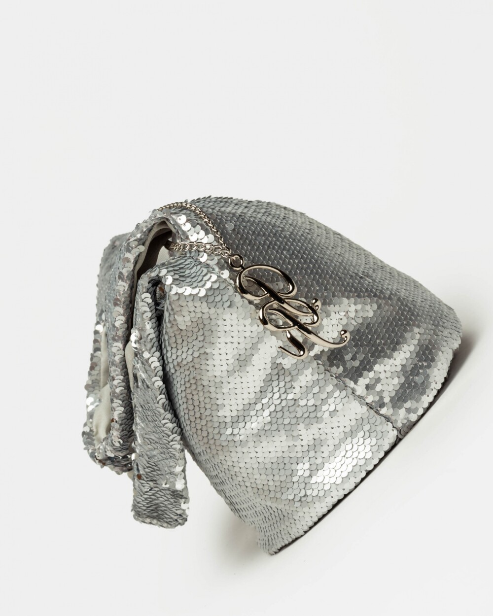 Cartera al hombro Poolside en paillette metalizado Metalizado