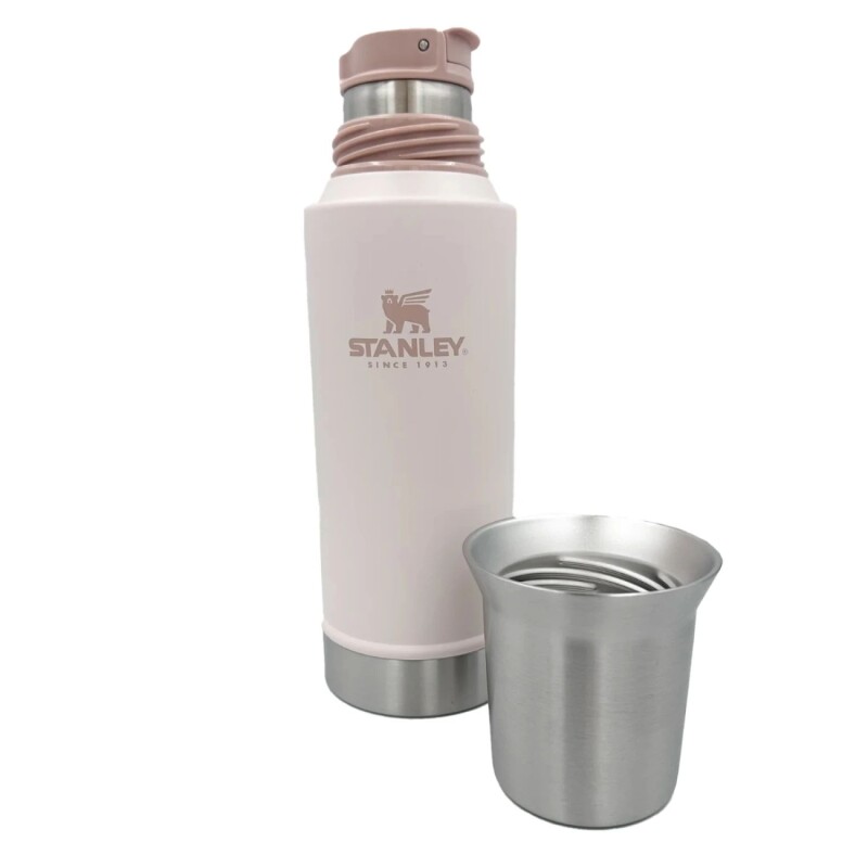 Termo Stanley Adventure To Go Bottle 1 L Para Café Té Infusiones Agua Y Viajes Rose Quartz