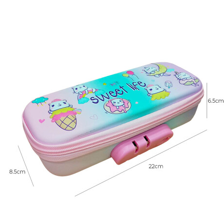 Cartuchera Escolar Rigida 3d Infantil Con Clave Niños Esc005004-cat
