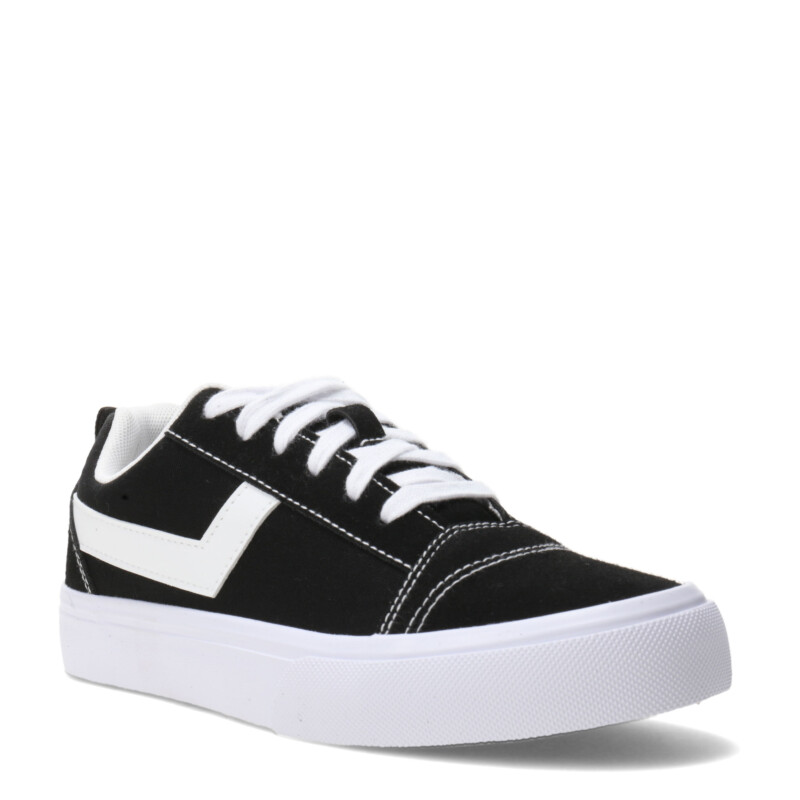 Championes Unisex PONY Championes Casual Lona Gamuza Negro - Blanco