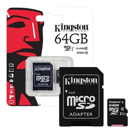 Folleto portugués Ya Kingston Tarjeta de memoria flash SD con adaptador 64 GB — Compupel