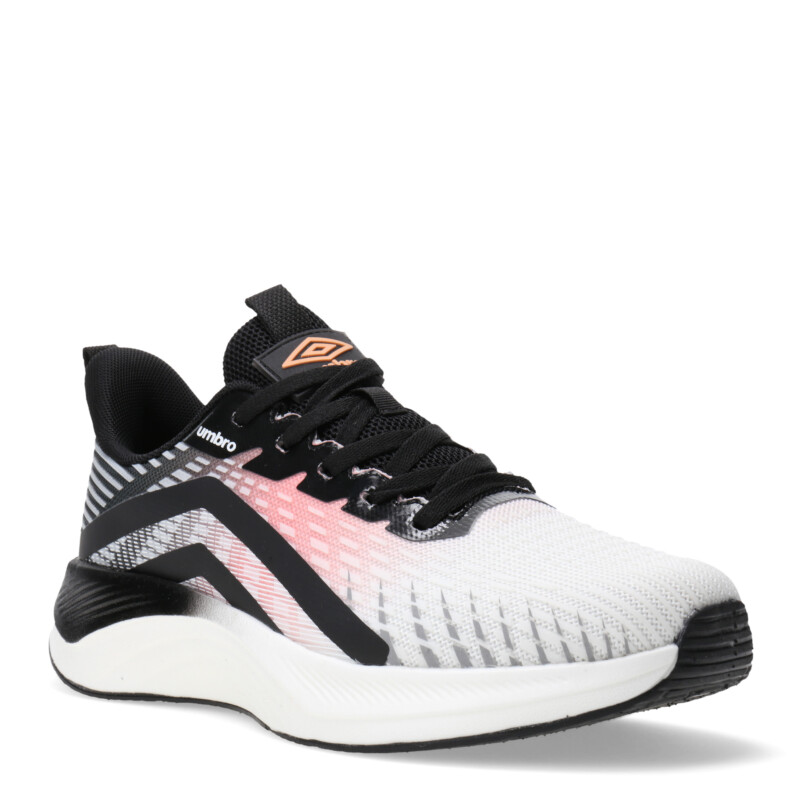 Championes de Hombre Umbro Free Fire Blanco - Negro - Rosado Coral
