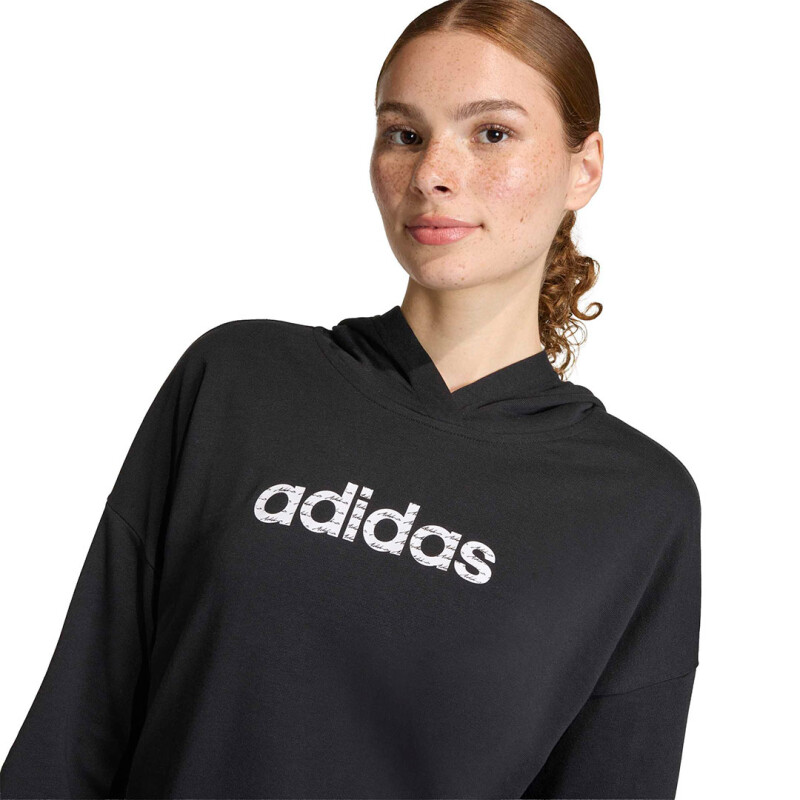 Canguro de Mujer Adidas W Lin Ft Hd Vl Negro - Blanco