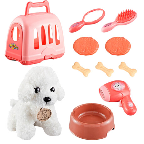 Set Peluquería Mascota Juguete Peluche C/casa + Acc Jug022107