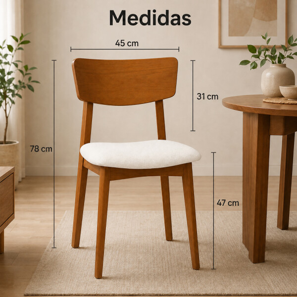 Juego De Comedor De Madera Macisa Rt543 Premium JUEGO COMEDOR MARRUECOS NOGAL RT543