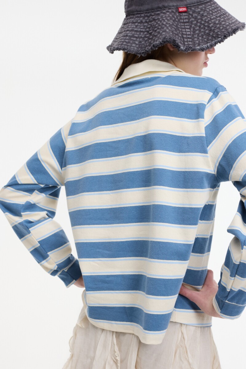 Camiseta con cuello Manteca