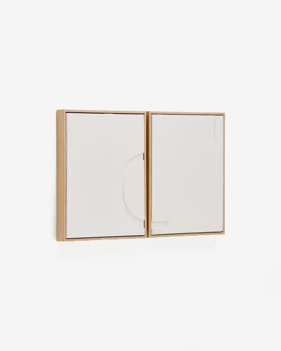 Set Sefri de 2 cuadros blanco 30 x 40 cm 