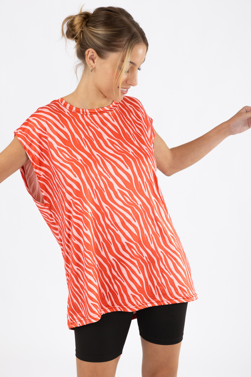 Remera rio print 25 Rojo