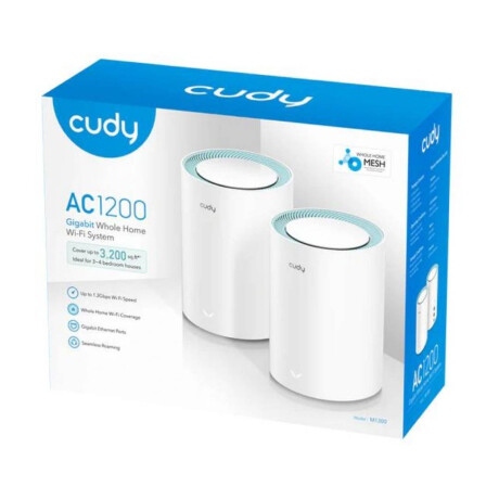 Sistema de Wifi Mesh Cudy AC1200 2 Puertos Gigabit Pack de 2
