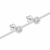 Caravanas Punto de luz- Plata 925 - Piedra Zirconia- CA4135 conpiedra