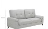 Sillón 3 Cuerpos Tela y Madera Natural Living - Lamona Gris Claro