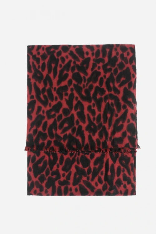 Bufanda animal print rojo