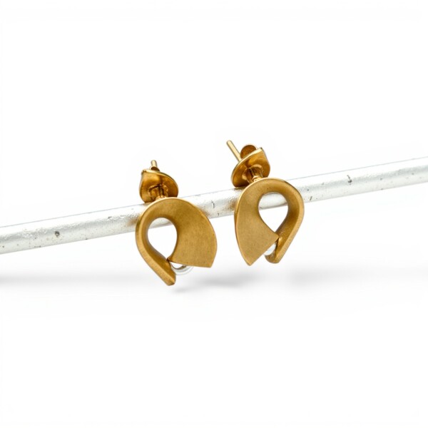 Caravanas Vintage de oro - Oro bajo - Zirconias - CA8103 conpiedra