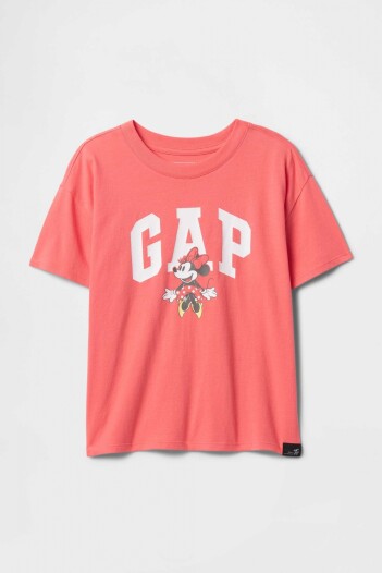 Remera Logo Gap Disney Niña Fresh Coral