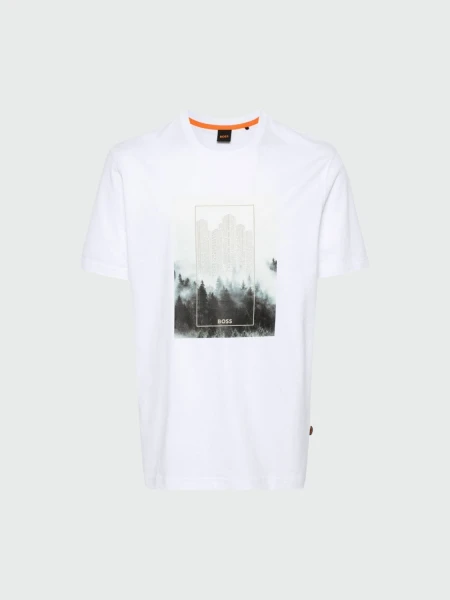 BOSS - Remera regular Fit en algodón Blanco