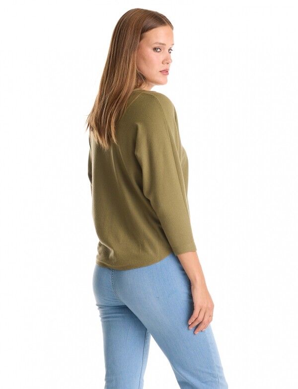 Buzo Dolman Escote V OLIVA