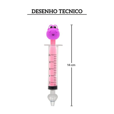 Jeringa lavado nasal Dino rosa