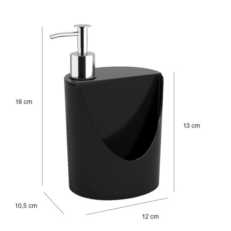 Dispensador de Jabón 600ml con Porta Esponja Romeo y Julieta Negro