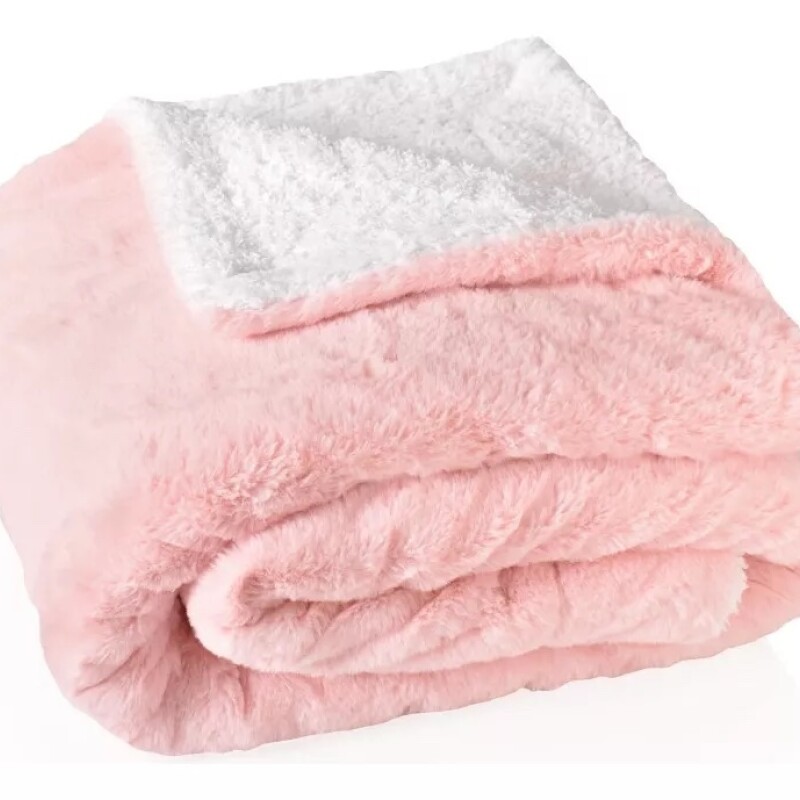 Frazada Reversible Polar Sherpa 1 Plaza 150x200 - Rosado Frazada Reversible Polar Sherpa 1 Plaza 150x200 - Rosado