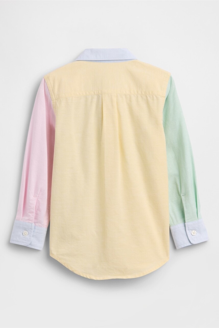 Camisa Oxford Toddler Niño Sp Easter Color Block