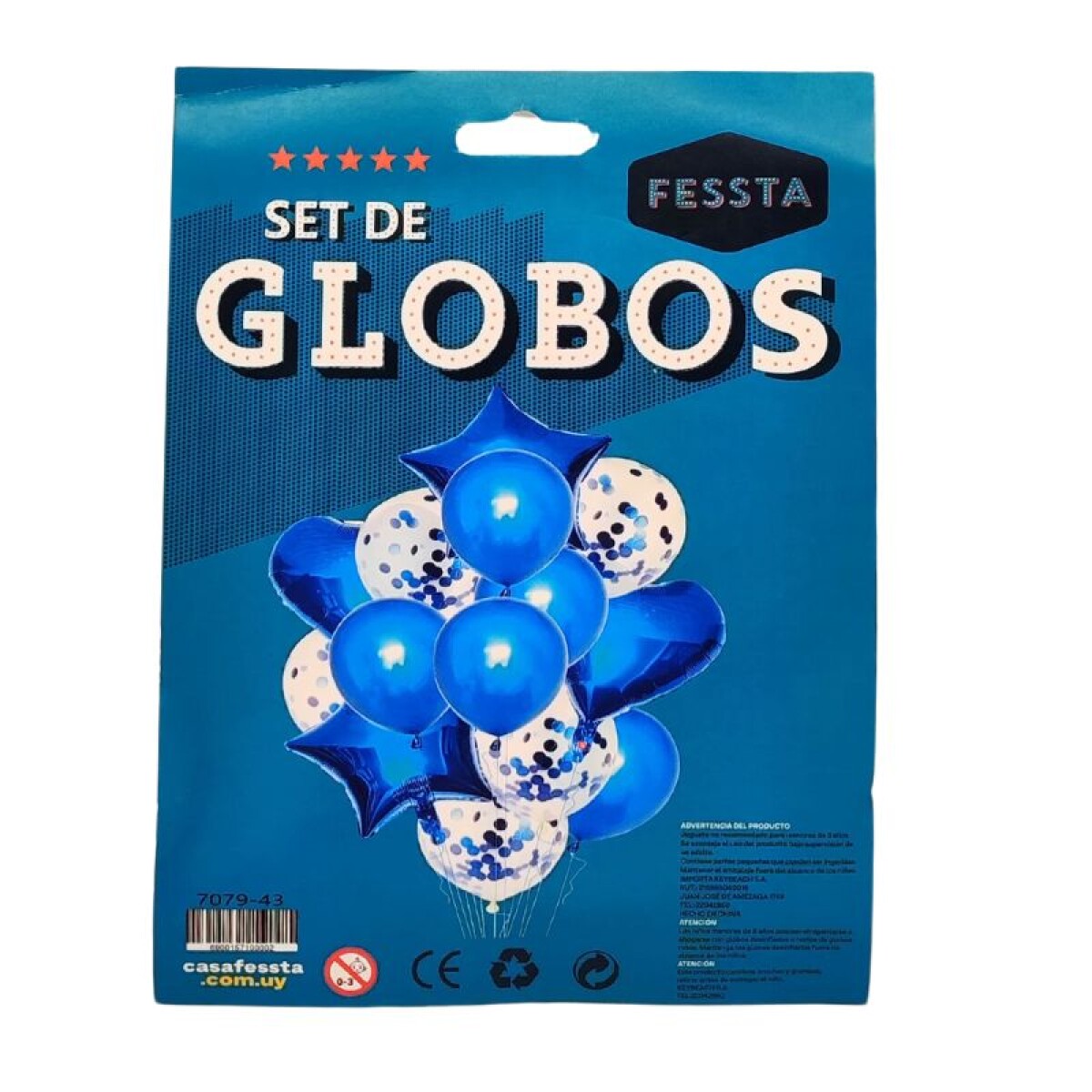 Set de Globos Fessta x14 Und - Azul 