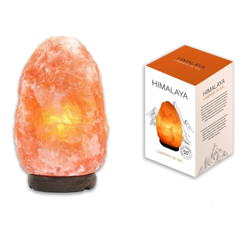 Pack 6 Lampara Sal Del Himalaya Piedra De 2 A 3 Kg Naranja