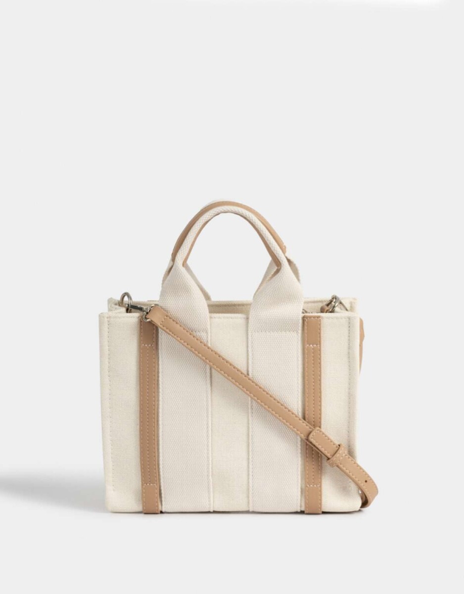 Cartera City Canvas - Blanco Crudo 