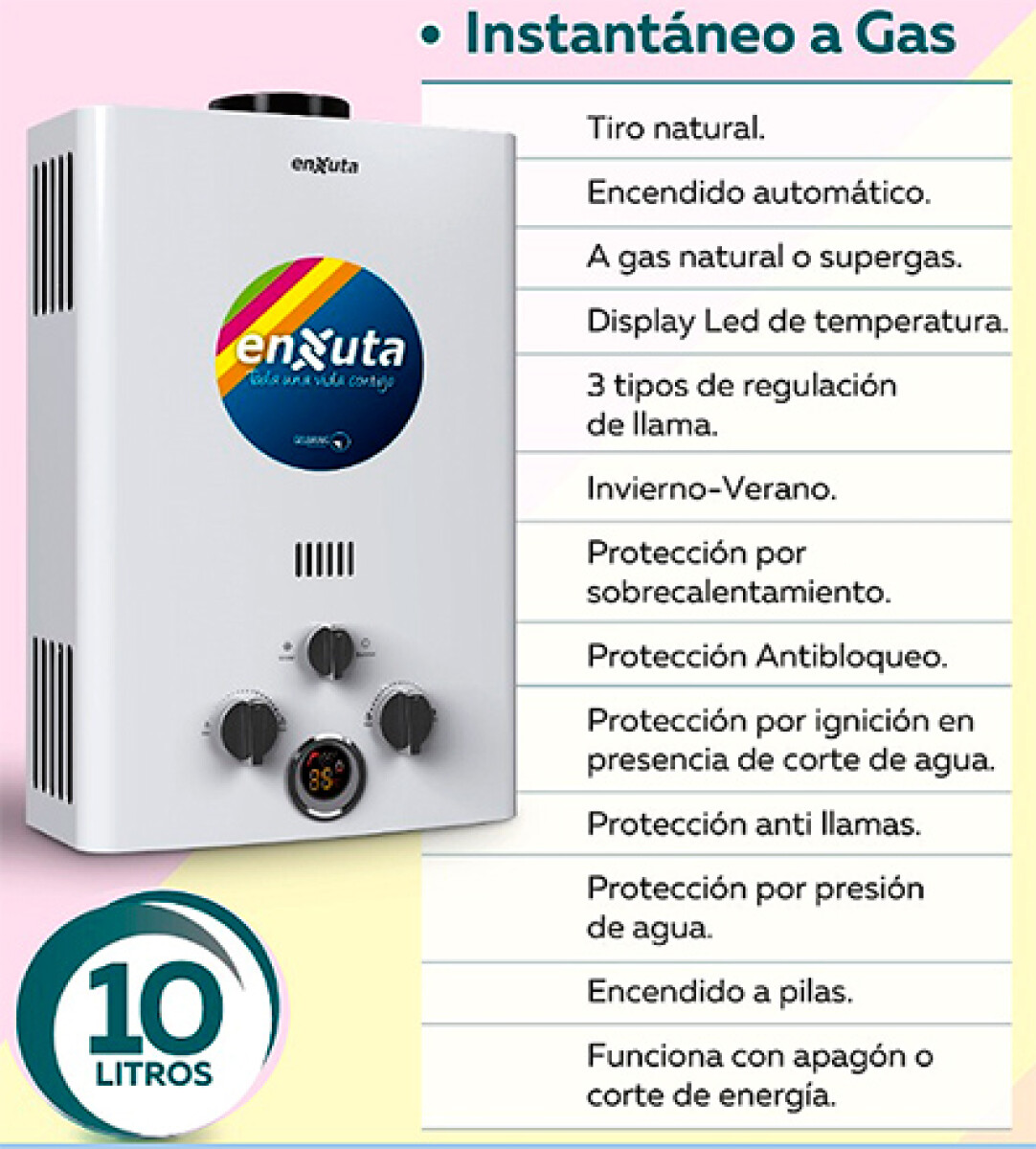 CALENTADOR ENXUTA TENX10G a Gas 10L - N/A 