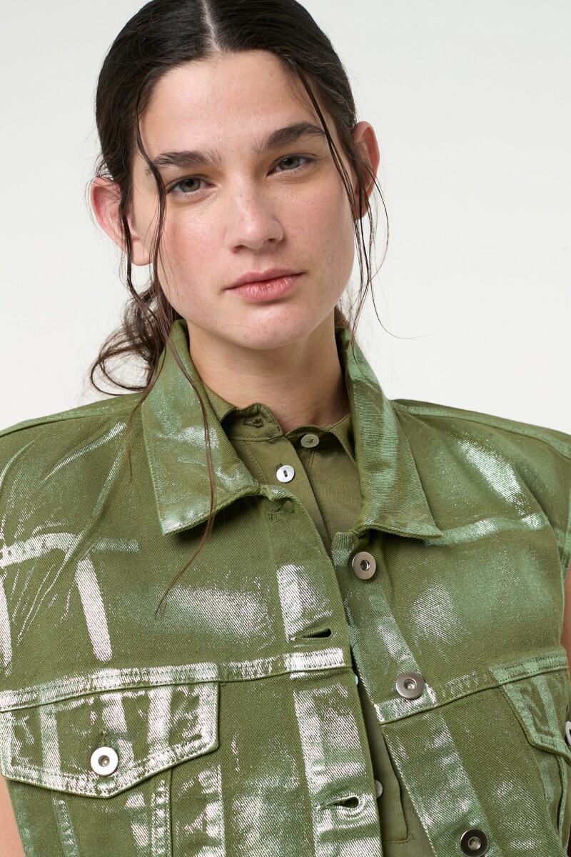 CHALECO DENIM Verde