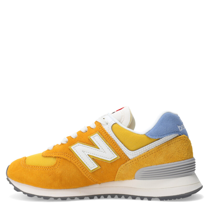 Championes de Mujer New Balance 574 Anaranjado - Amarillo - Blanco