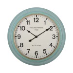 RELOJ DE PARED HIERRO D41X41X8.5CM BORDE VERDE RELOJ DE PARED HIERRO D41X41X8.5CM BORDE VERDE