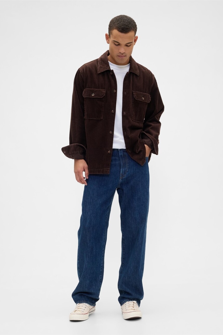 Sobrecamisa De Pana Hombre Dark Brown 1