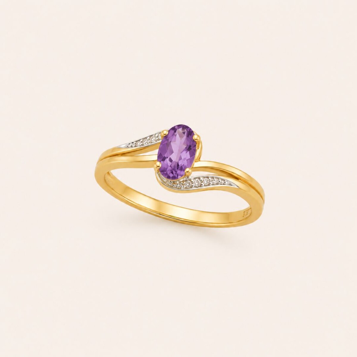 Anillo Princess Amatista - Oro 9k 
