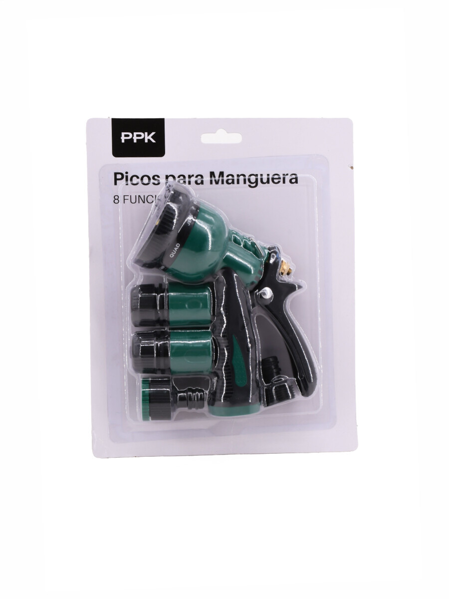 PICOS PARA MANGUERA 8 FUNCIONES - VERDE 