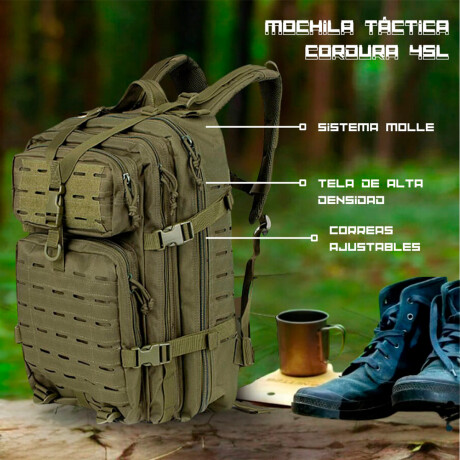 Mochila Táctica de Camping Impermeable 5123 VERDE