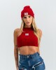 Top musculosa de color rojo U