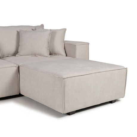 Sofá Modular Maia (3 módulos) - Tela Microfibra 12073 (Greige)