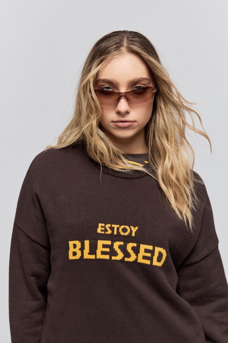 SWEATER BLESSED Chocolate