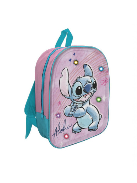 MOCHILA 3D STITCH ROSADO
