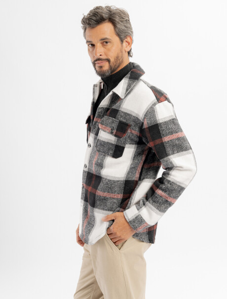 Sobrecamisa franela negro