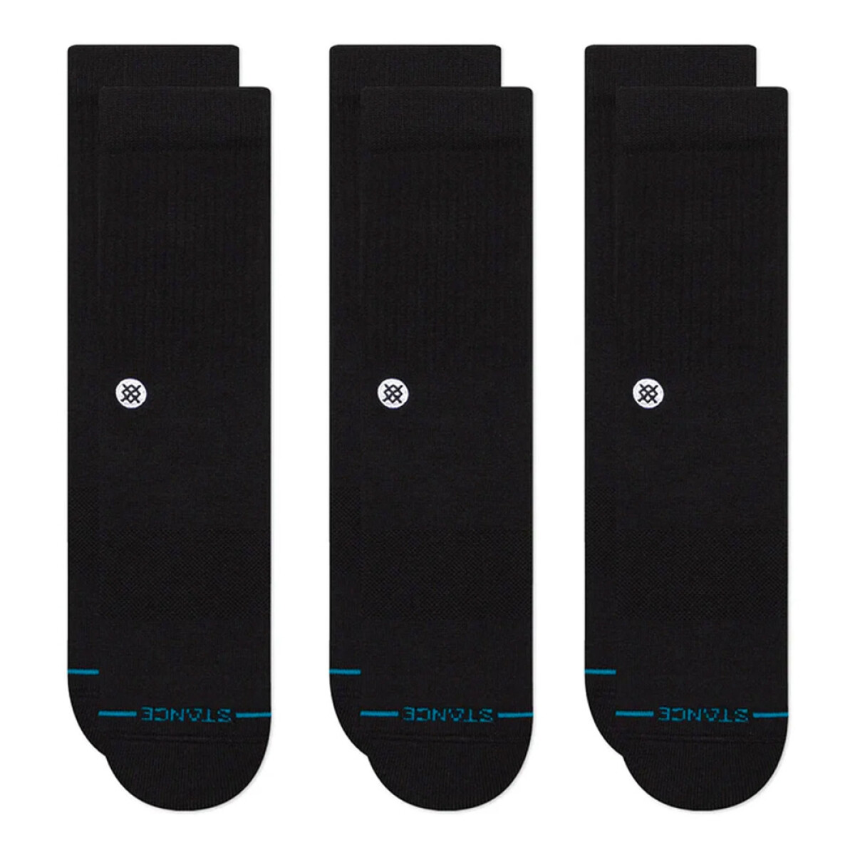 Medias Stance Icon 3 Pack Unisex - Black 
