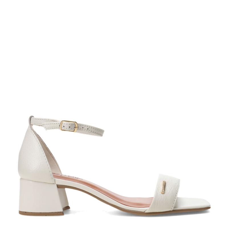 Sandalias de Mujer Bottero con Taco Bajo y Pulsera Blanco