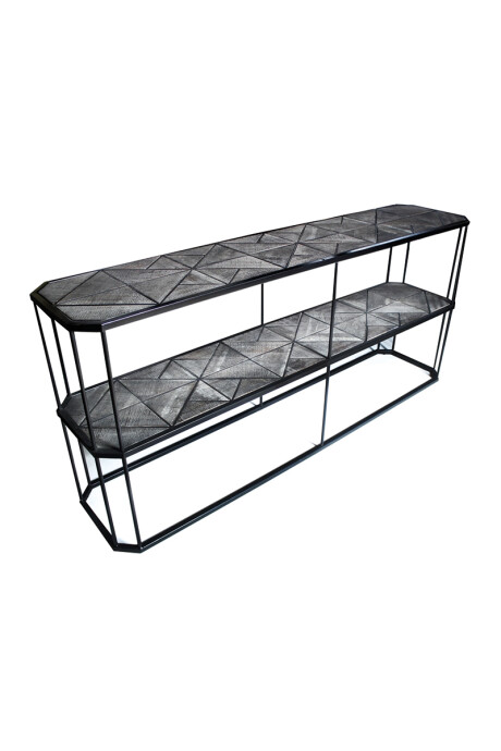 Lombardia C CONSOLA LOMBARDIA FD156-1 ROBLE/METAL 180X40X80H CM