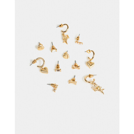 Set De Aros Romantico Dorado