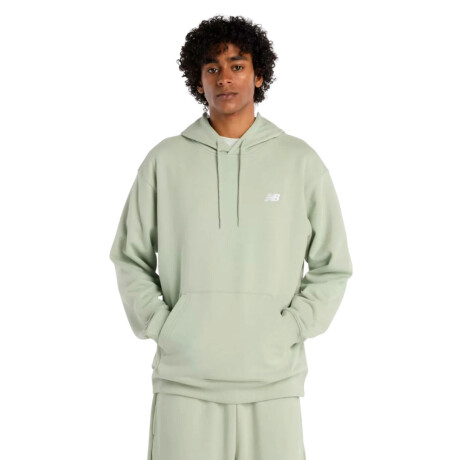 Canguro de Hombre New Balance French Terry Logo Hoodie Verde Claro