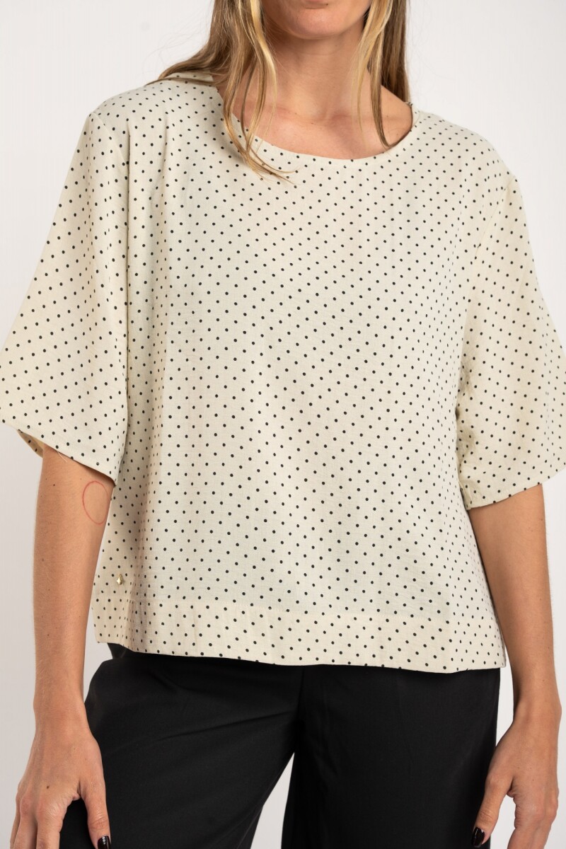 Blusa Estampada Crudo