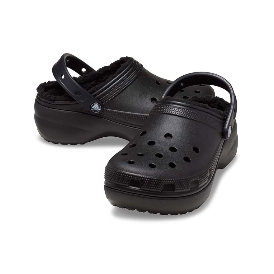 Plataformas Crocs Platform Lined Clog - Mujer Black
