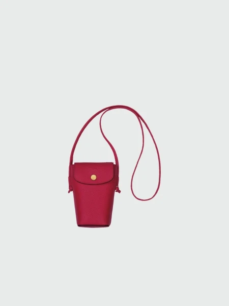 Longchamp -Funda de teléfono con cordón, Le pliage Épure Magenta