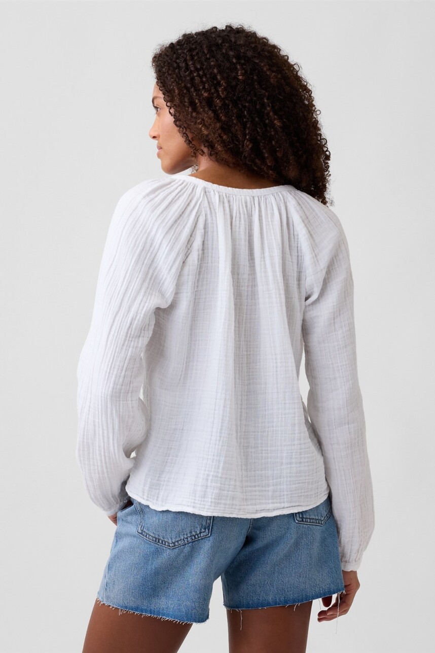 Camisa Muselina Mujer Optic White